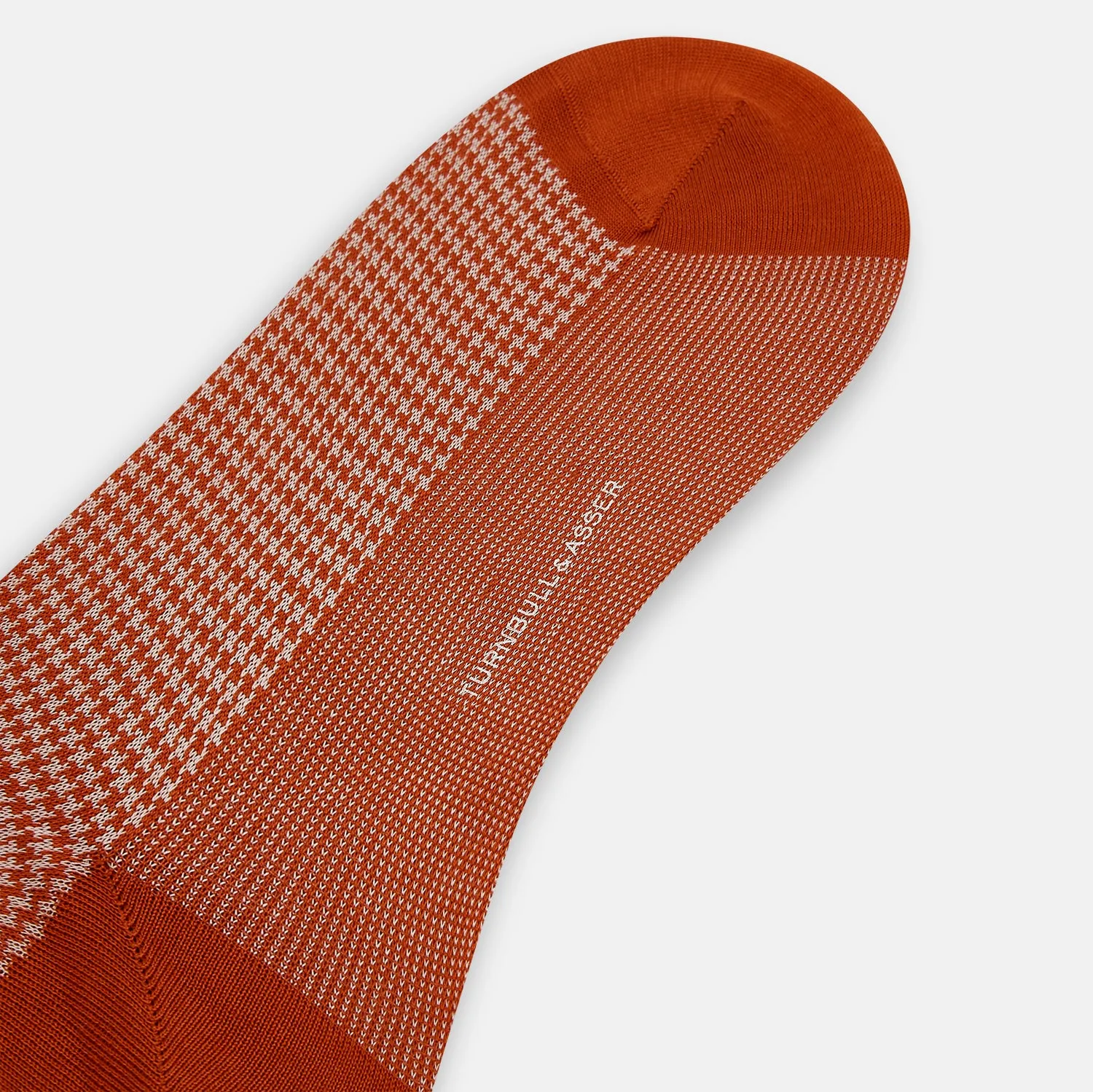 Rose Houndstooth Mid-Length Socks sold by Turnbull & Asser product image thumbnail 3
