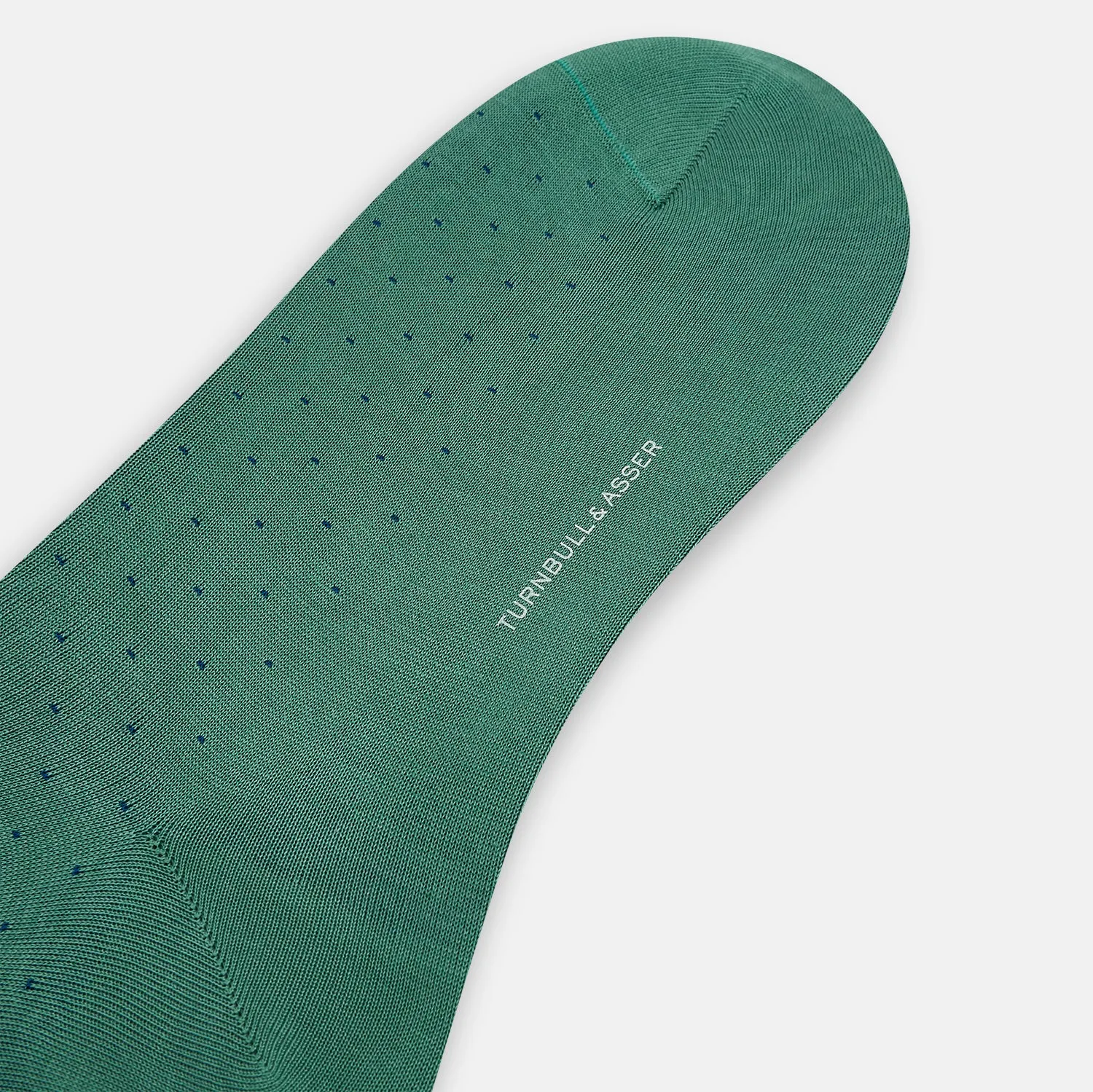 Forest Green/Navy Dot Mid-Length Socks sold by Turnbull & Asser product image thumbnail 3