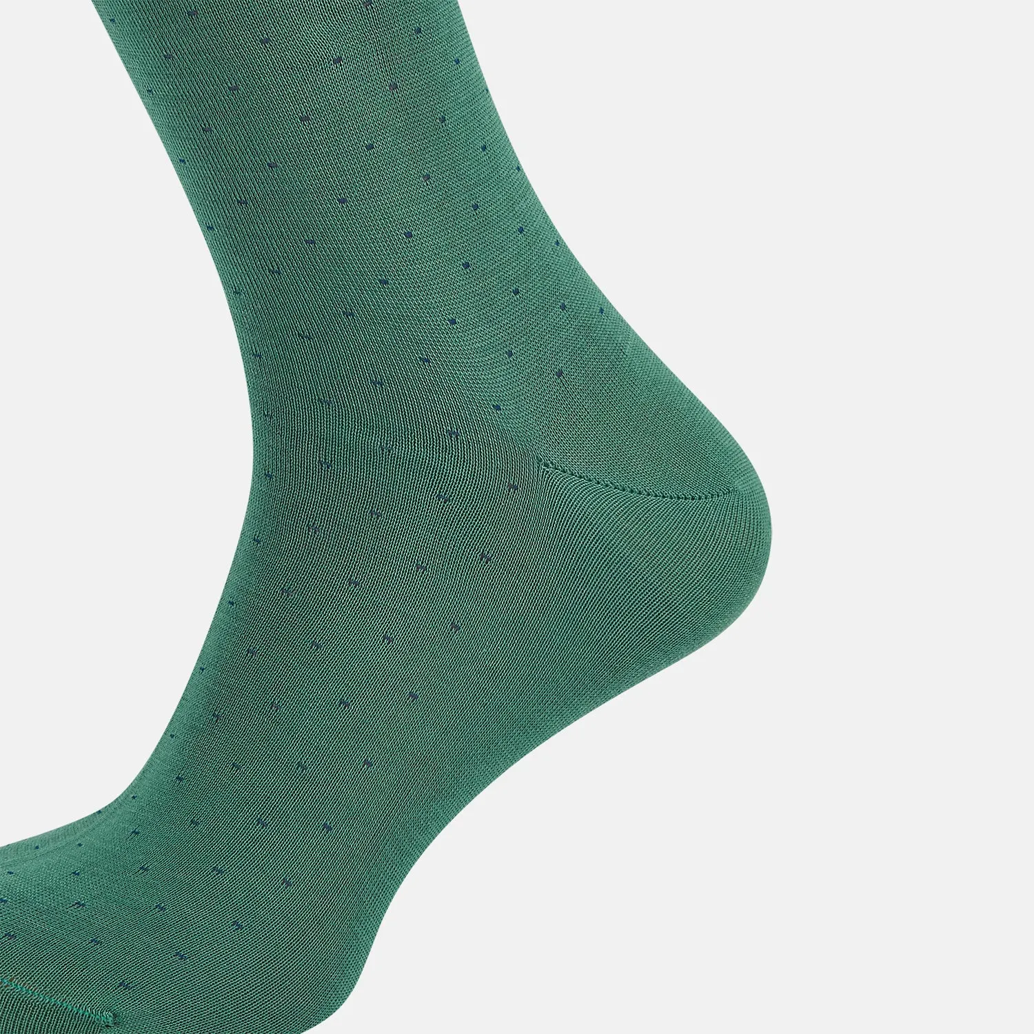 Forest Green/Navy Dot Mid-Length Socks sold by Turnbull & Asser product image thumbnail 4