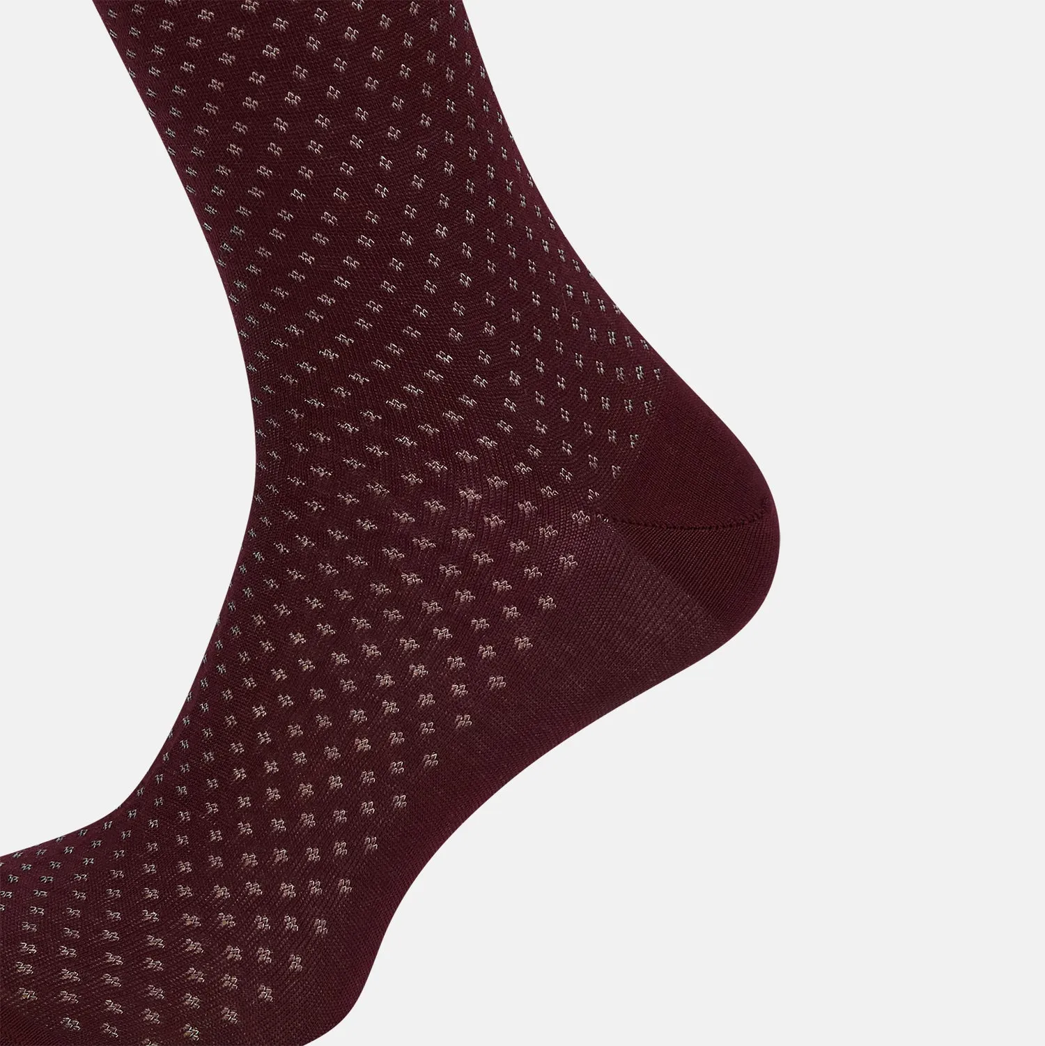Burgundy Motif Long Socks sold by Turnbull & Asser product image thumbnail 3