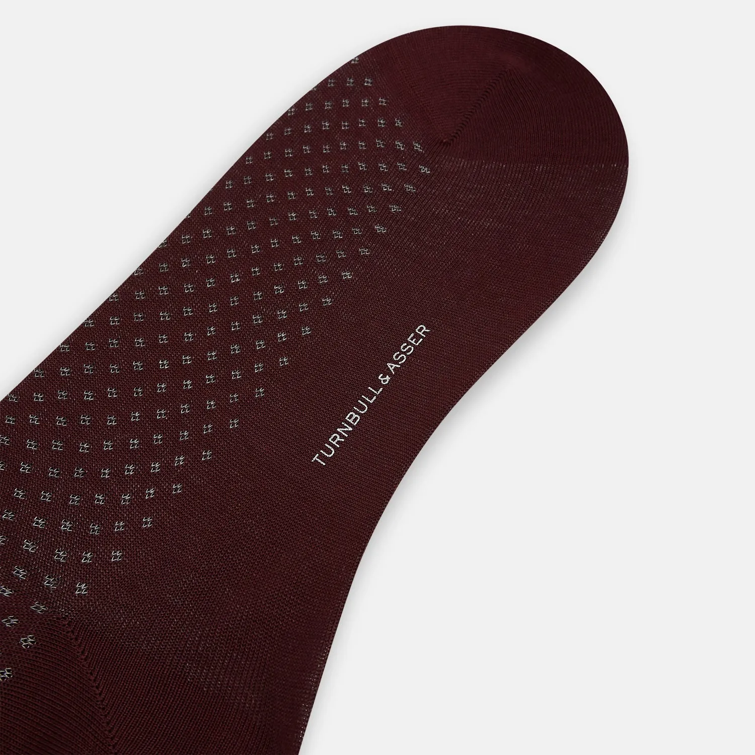 Burgundy Motif Long Socks sold by Turnbull & Asser product image thumbnail 4