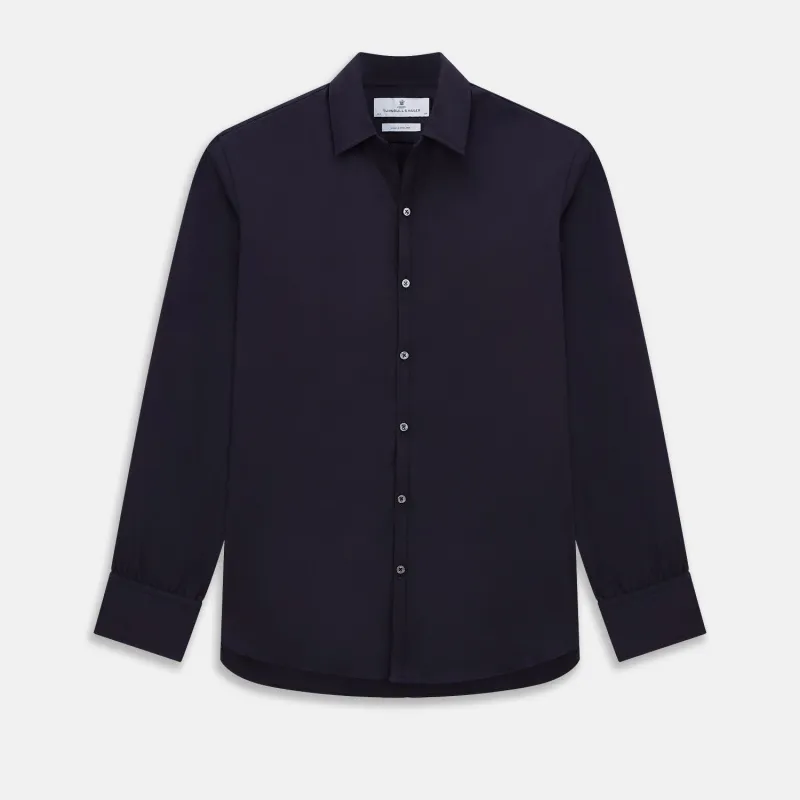 Navy Twill Windsor Shirt sold by Turnbull & Asser