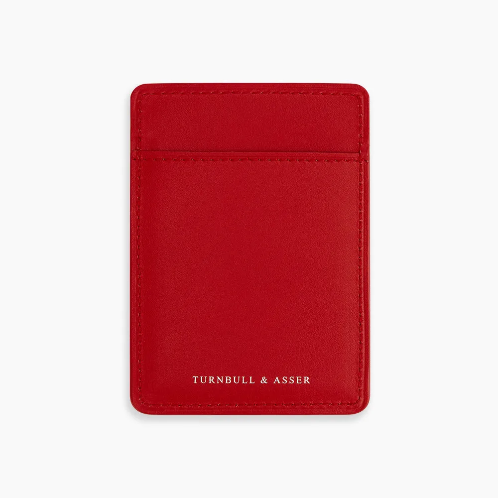 Red Two-slot Card Case sold by Turnbull & Asser product image thumbnail 3