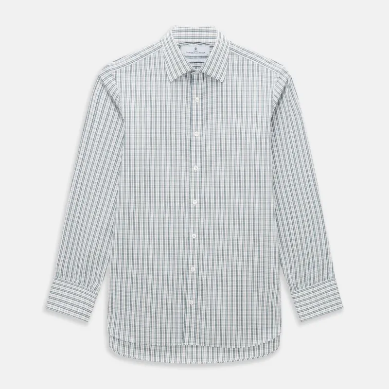 Forest Green Multi Check Mayfair Shirt sold by Turnbull & Asser