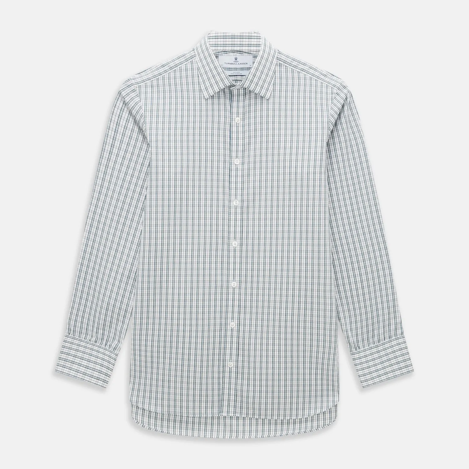 Forest Green Multi Check Mayfair Shirt sold by Turnbull & Asser