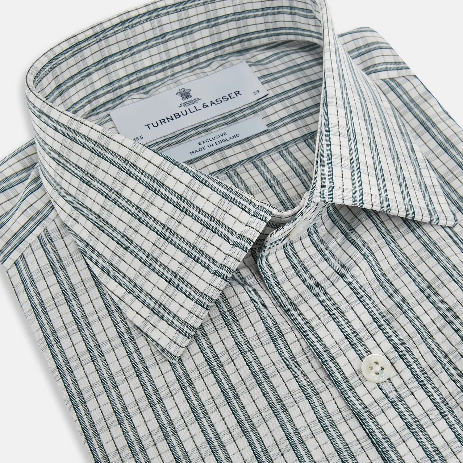 Forest Green Multi Check Mayfair Shirt sold by Turnbull & Asser product image thumbnail 2