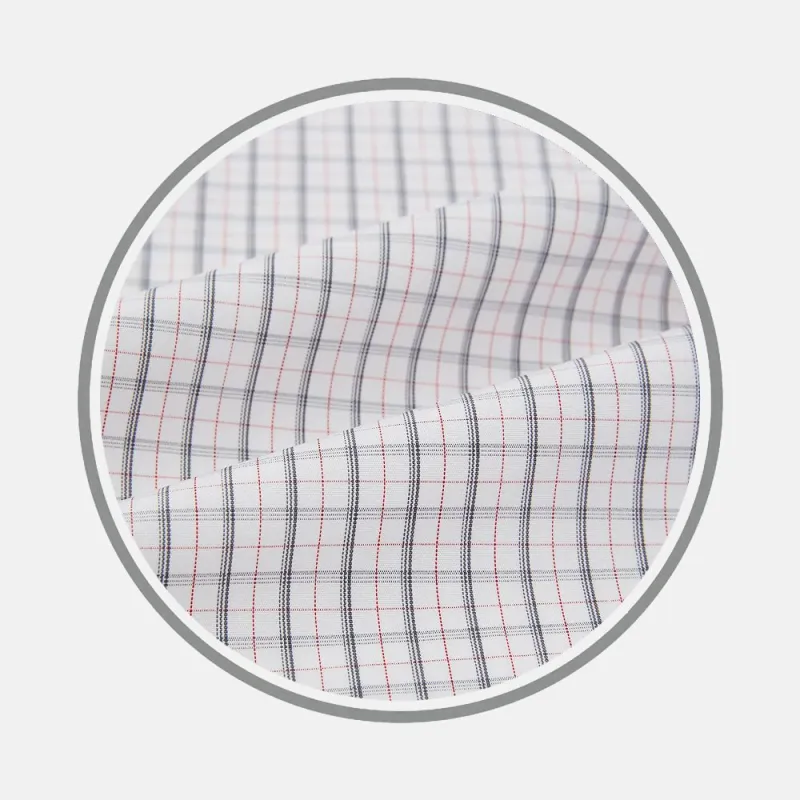 Blue and Red Graph Check Fabric sold by Turnbull & Asser