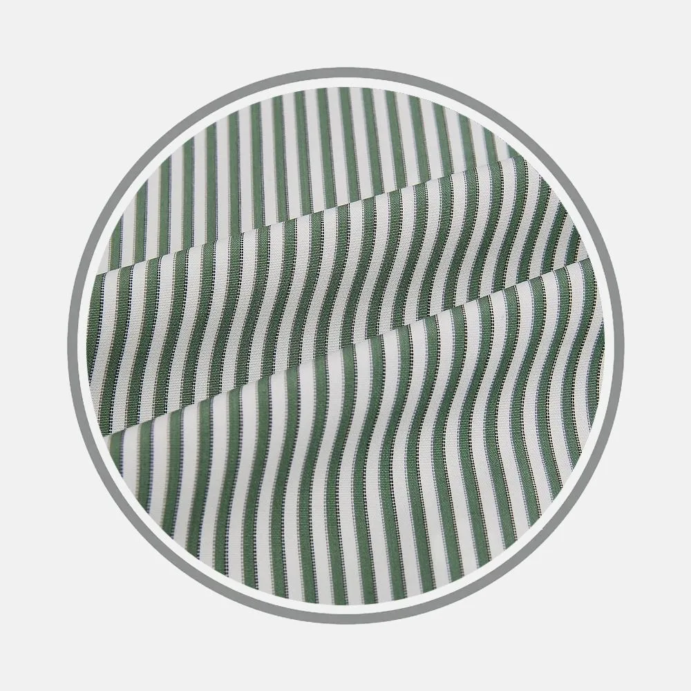 Melon Green Halo Stripe Fabric sold by Turnbull & Asser