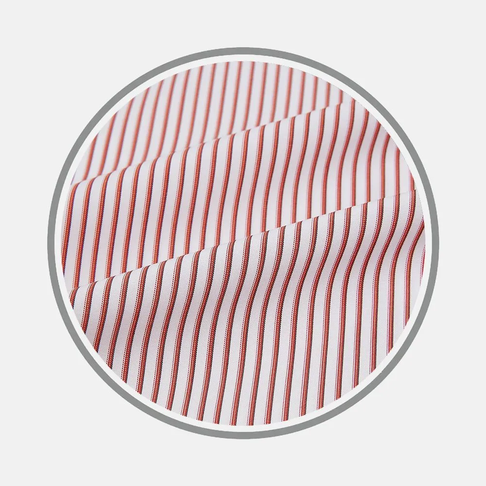 Red Shadow Stripe Fabric sold by Turnbull & Asser