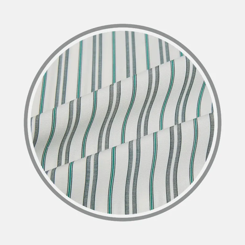 Forest Green Multi Stripe Fabric sold by Turnbull & Asser