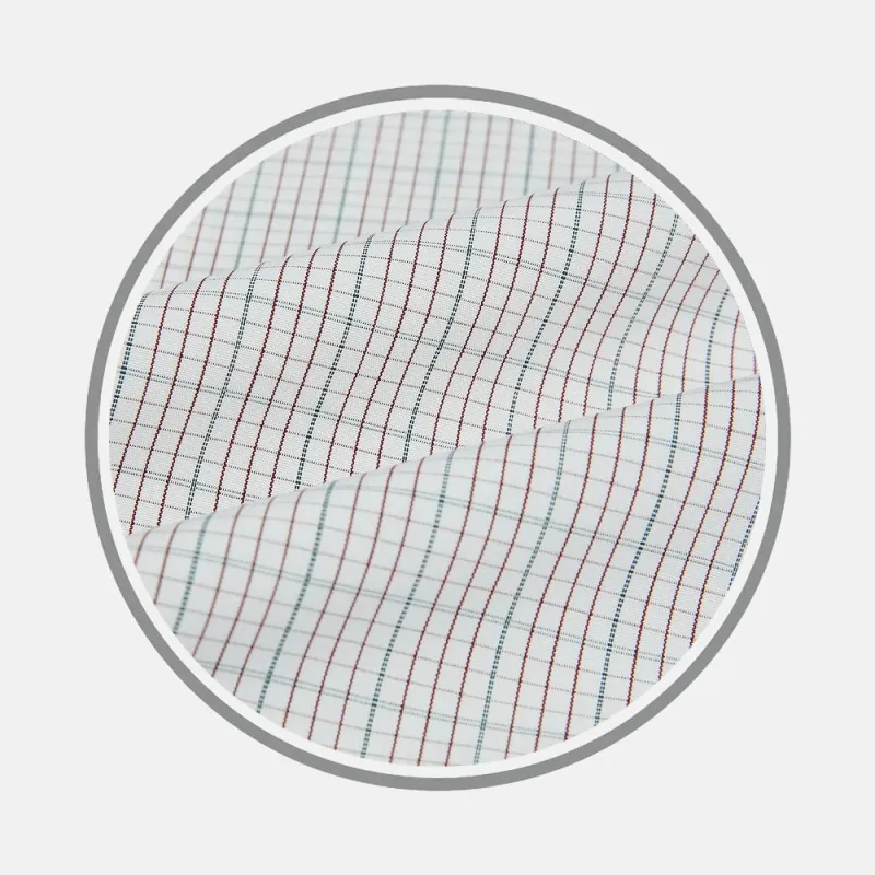 Burgundy And Green Double Grid Check Fabric sold by Turnbull & Asser