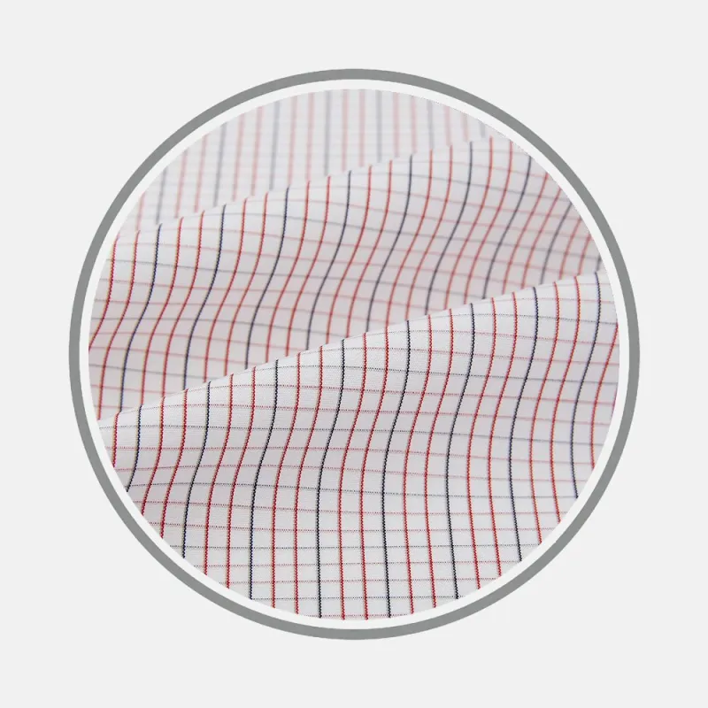 Red And Navy Check Fabric sold by Turnbull & Asser