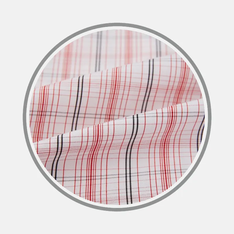 Red Multi Check Fabric sold by Turnbull & Asser