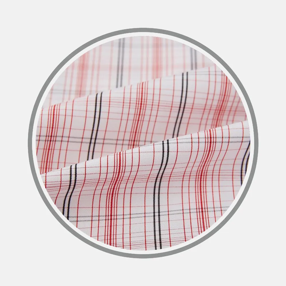 Red Multi Check Fabric sold by Turnbull & Asser