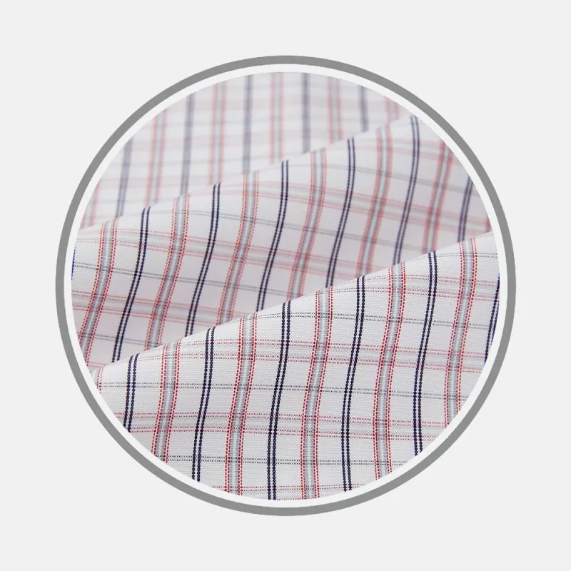 Red And Blue Multi Check Fabric sold by Turnbull & Asser