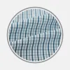 Light Petrol Micro Tattersall Fabric sold by Turnbull & Asser