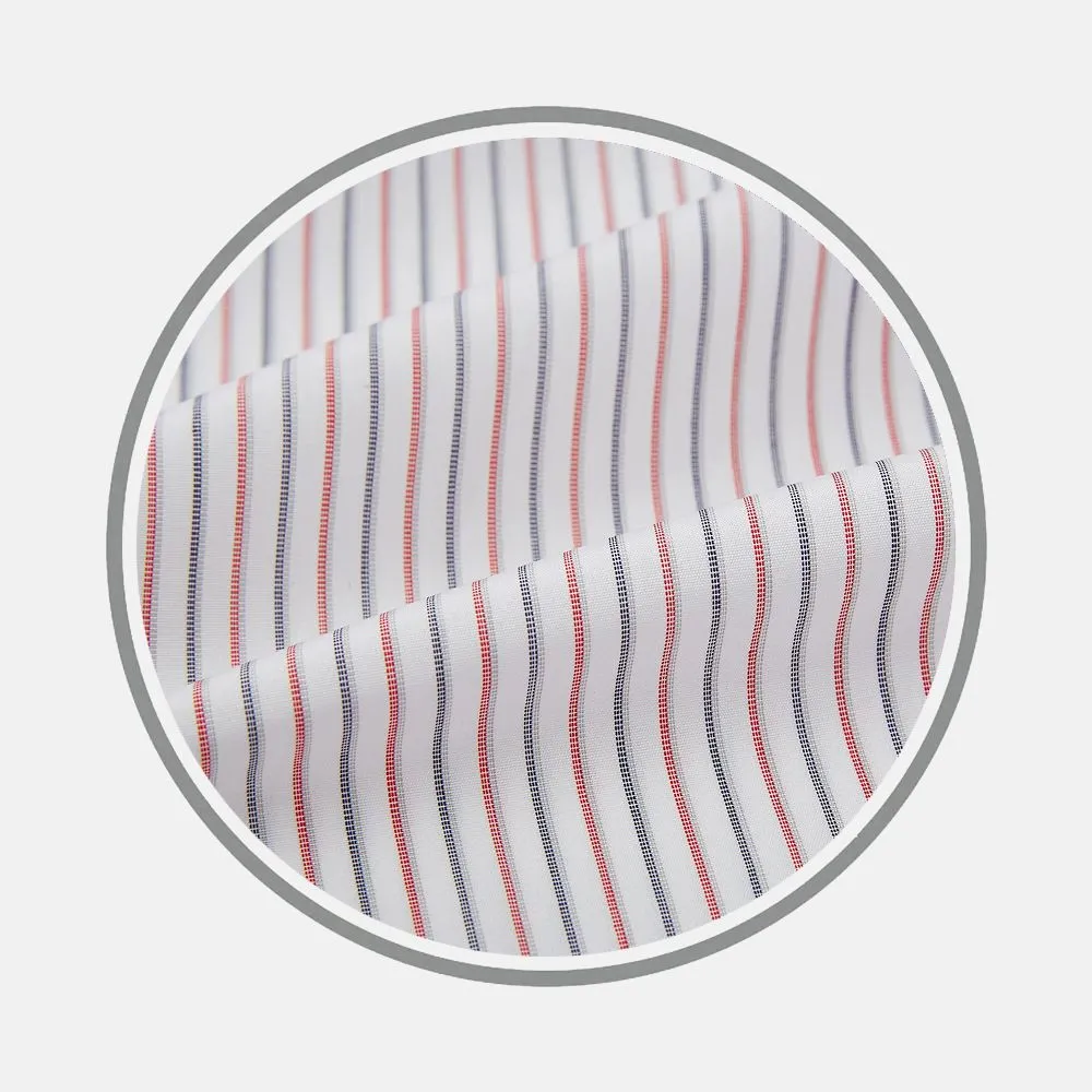 Red and Blue Double Stripe Fabric sold by Turnbull & Asser