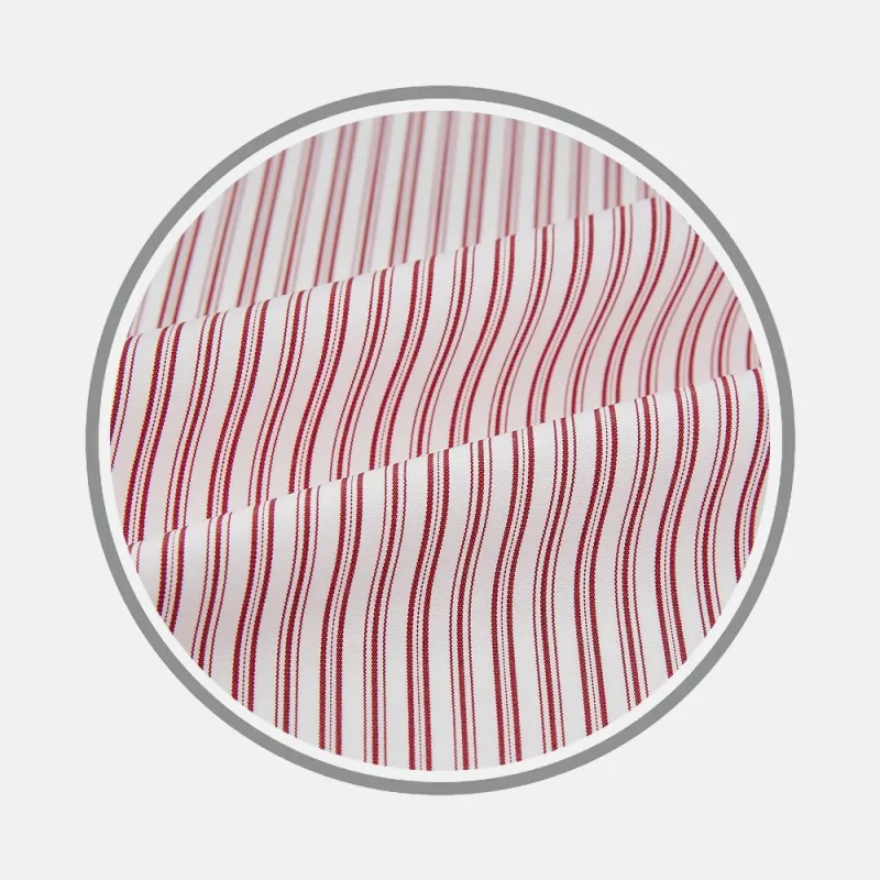 Red Ticking Stripe Fabric sold by Turnbull & Asser