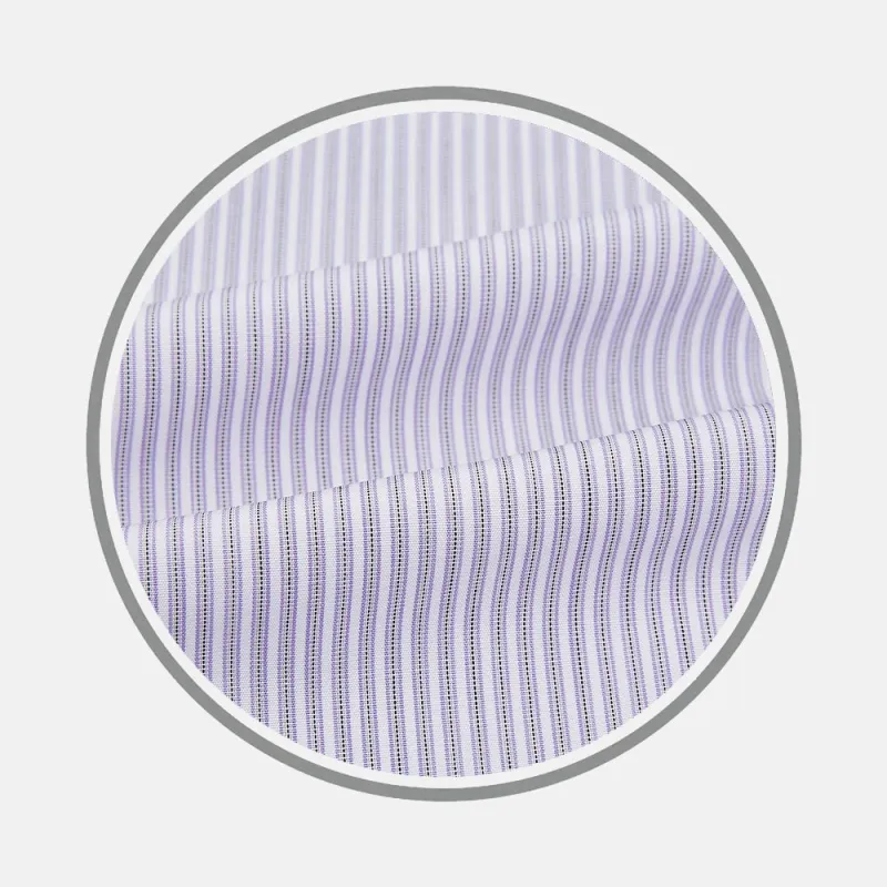 Lilac Halo Stripe Fabric sold by Turnbull & Asser