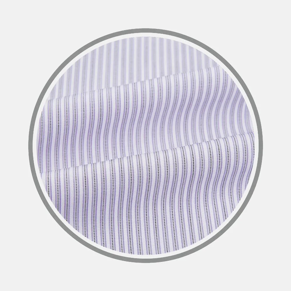 Lilac Halo Stripe Fabric sold by Turnbull & Asser