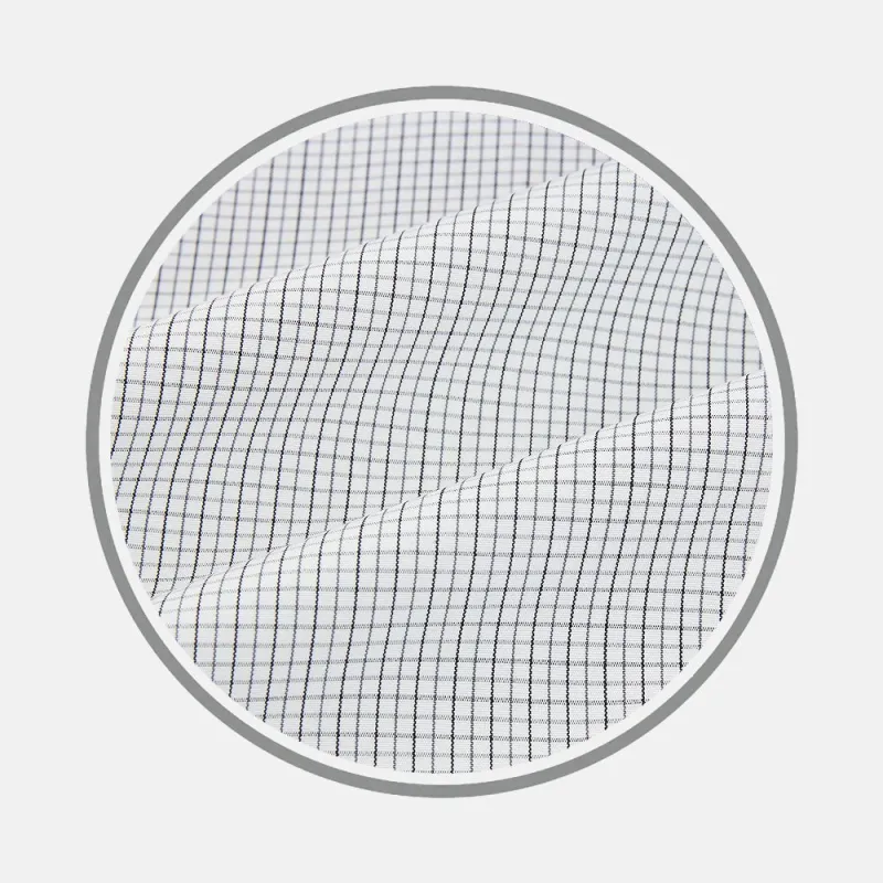 Midnight Blue Grid Check Fabric sold by Turnbull & Asser