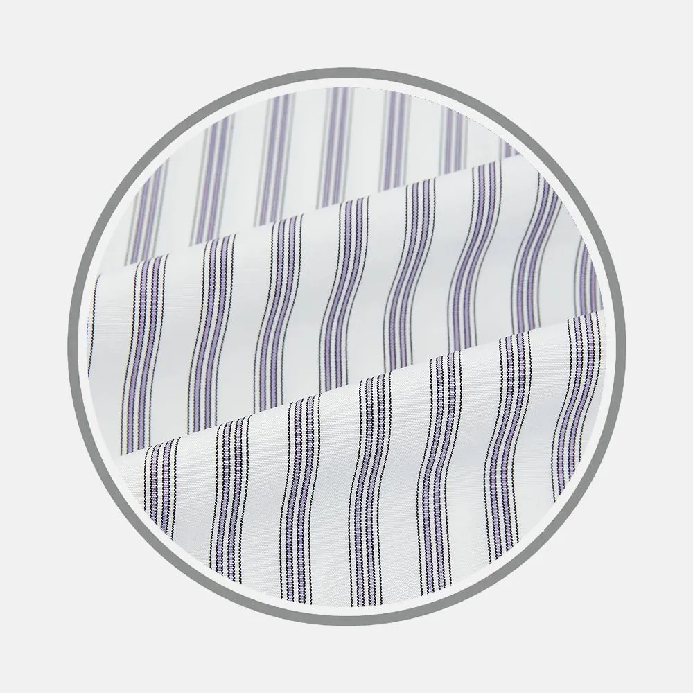 Purple Multi Stripe Fabric sold by Turnbull & Asser