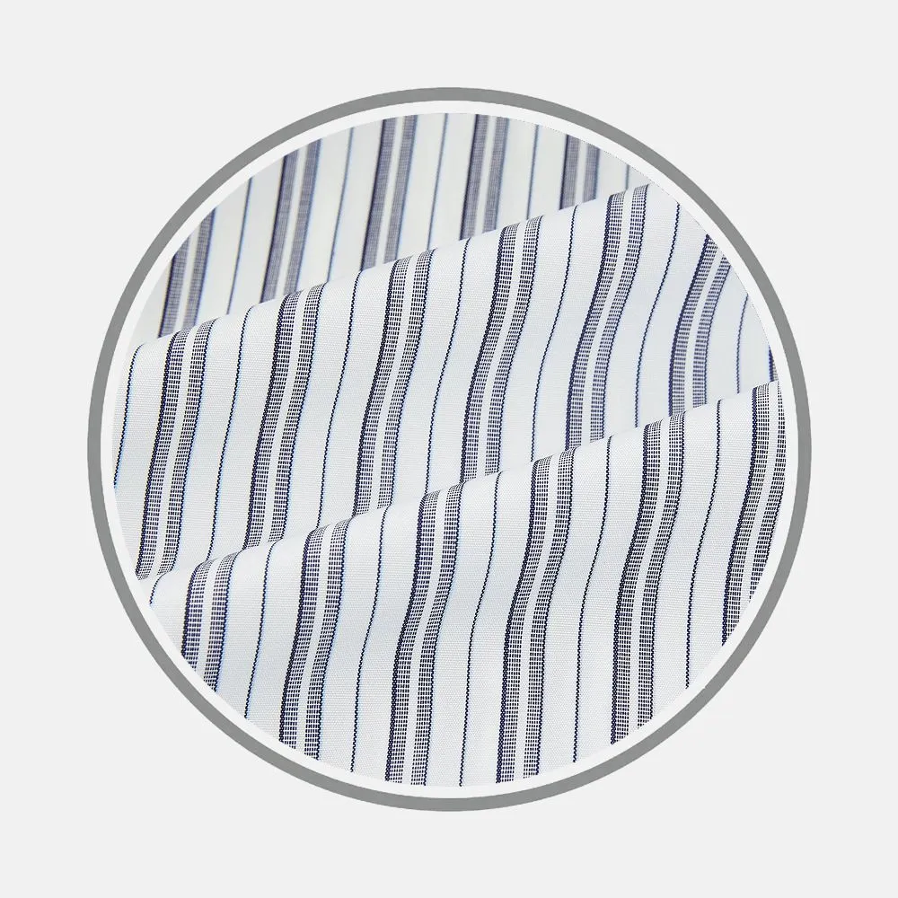 Navy Multi Stripe Fabric sold by Turnbull & Asser