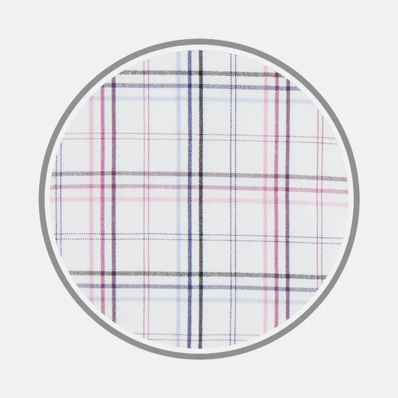 Purple and Blue Multi Check Fabric sold by Turnbull & Asser