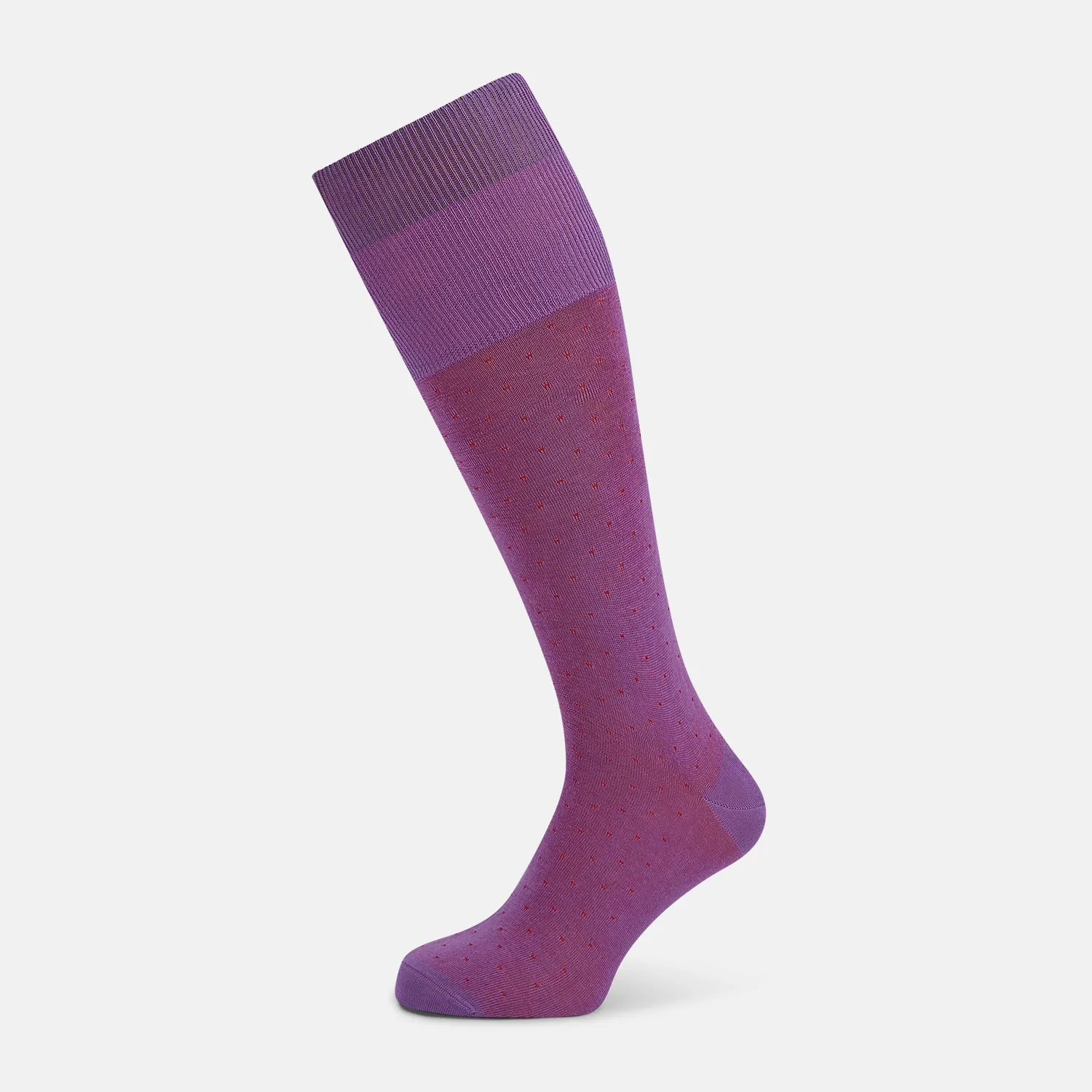 Pink/Red Polka Dot Long Socks sold by Turnbull & Asser