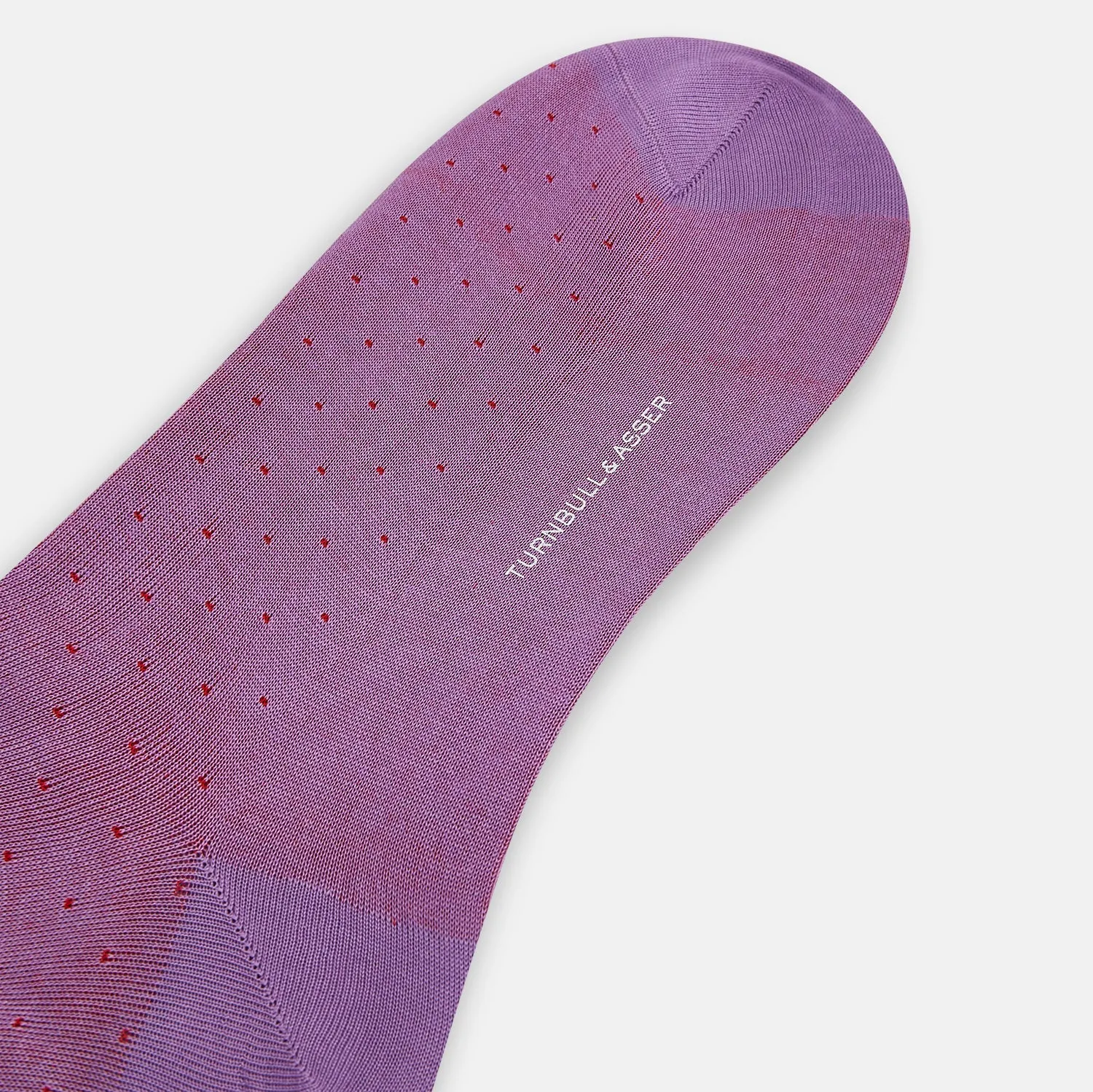 Pink/Red Polka Dot Long Socks sold by Turnbull & Asser product image thumbnail 3