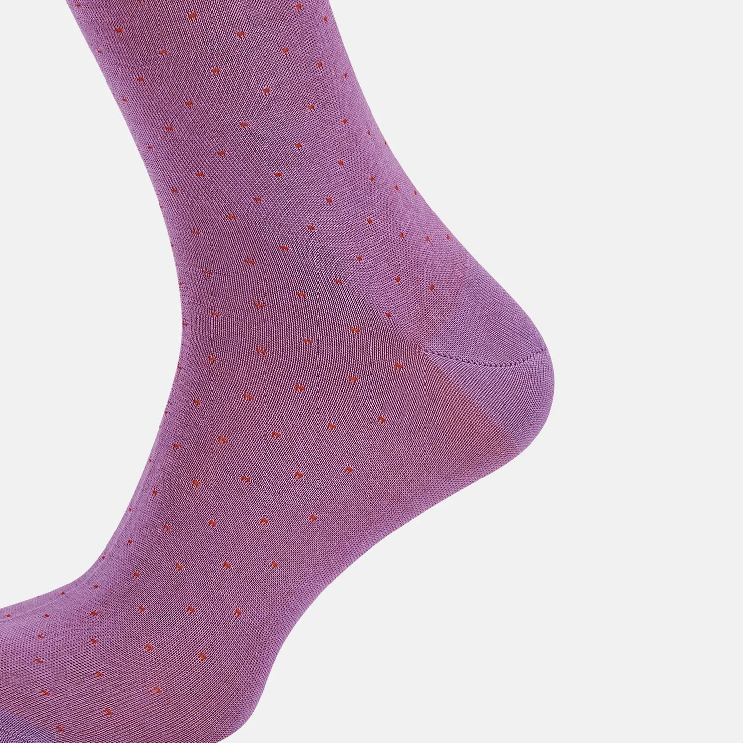 Pink/Red Polka Dot Long Socks sold by Turnbull & Asser product image thumbnail 4