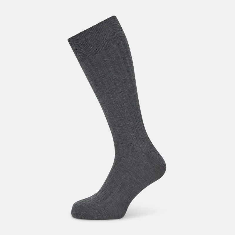 Ash Mid-Length Socks sold by Turnbull & Asser