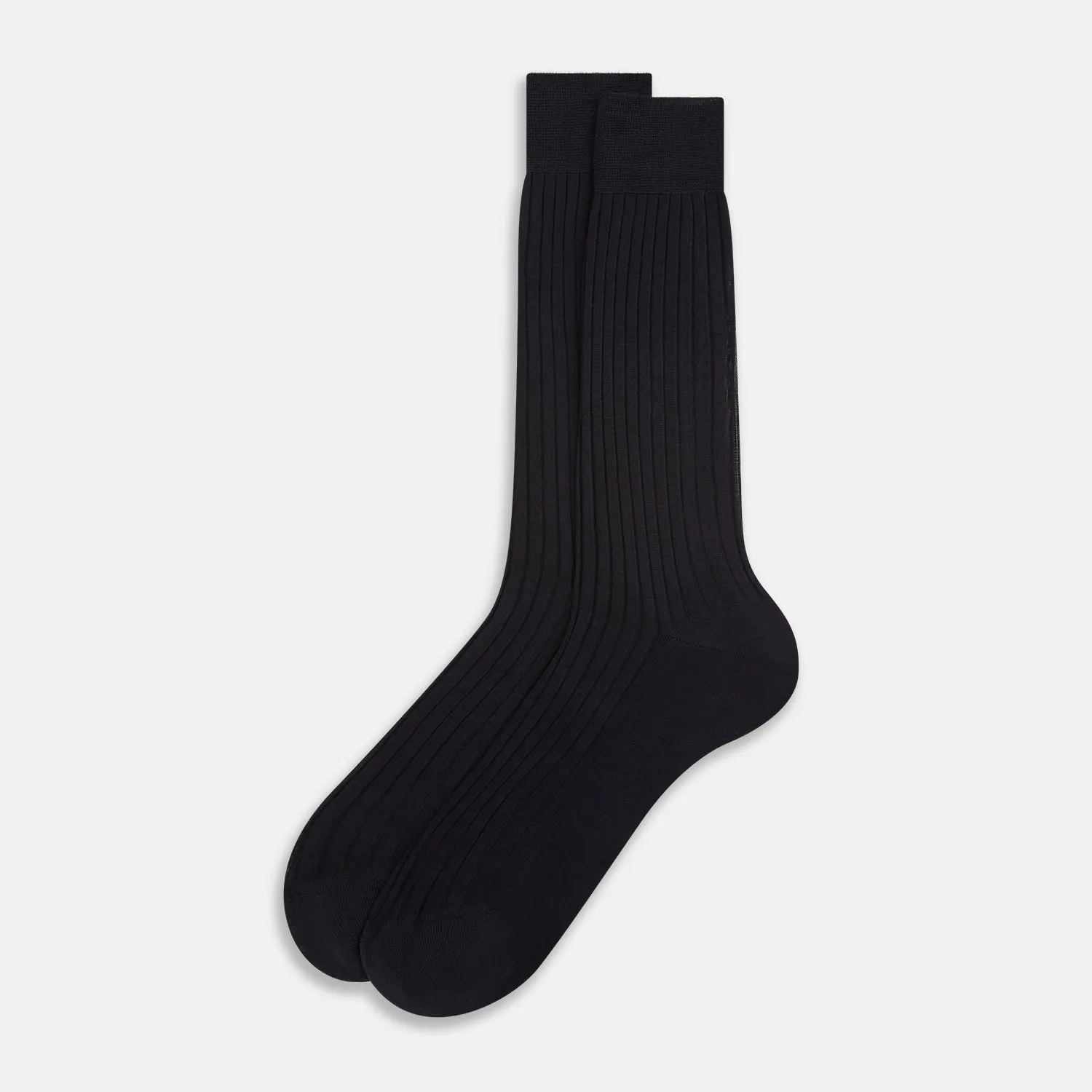 Smoke Mid-Length Socks sold by Turnbull & Asser product image thumbnail 2