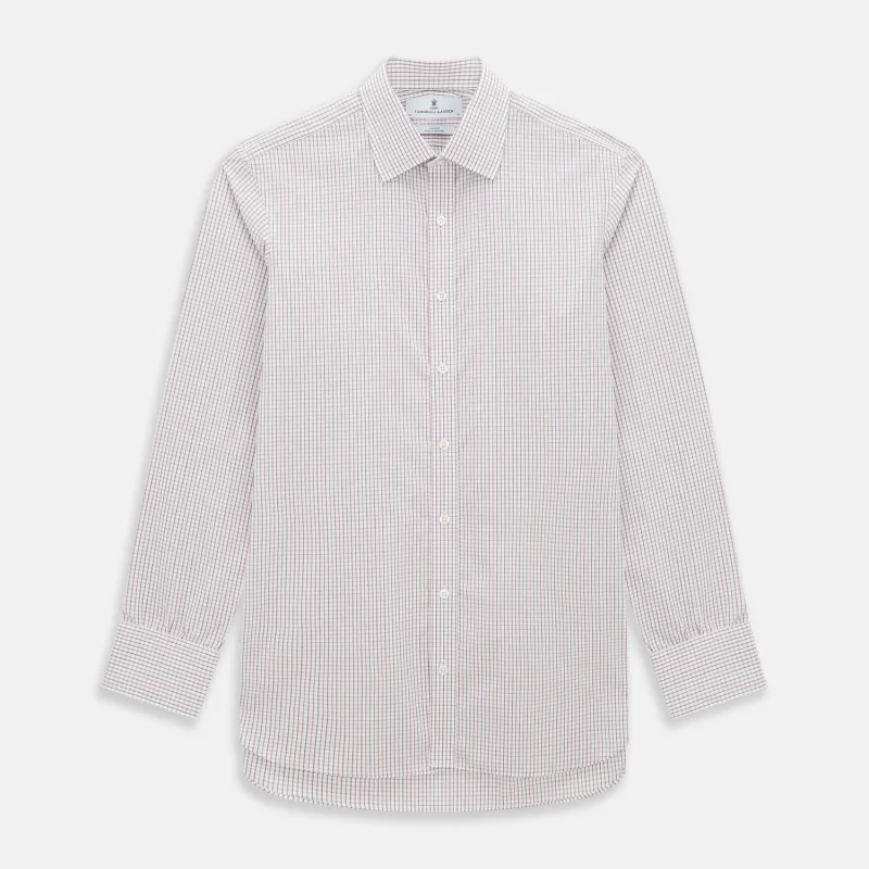 Red and Blue Multi Check Mayfair Shirt sold by Turnbull & Asser