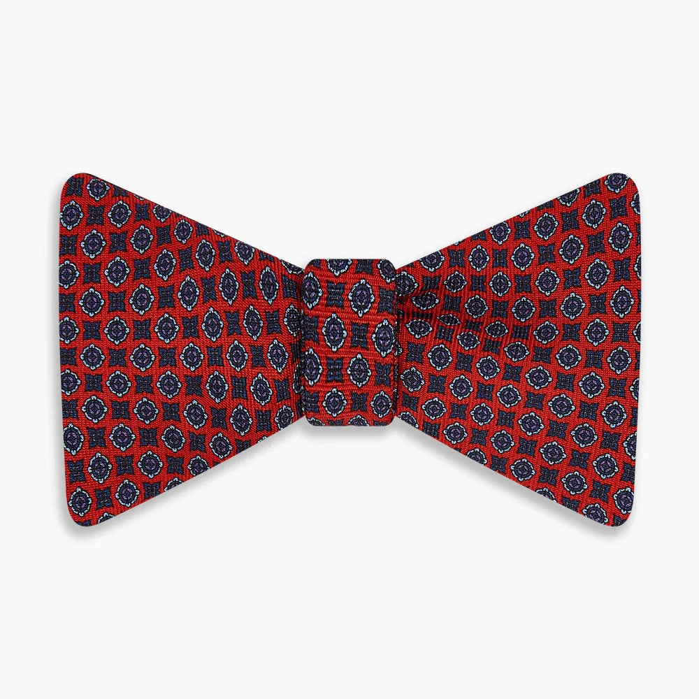 Red and Blue Geometric Floral Silk Bow Tie sold by Turnbull & Asser product image thumbnail 4