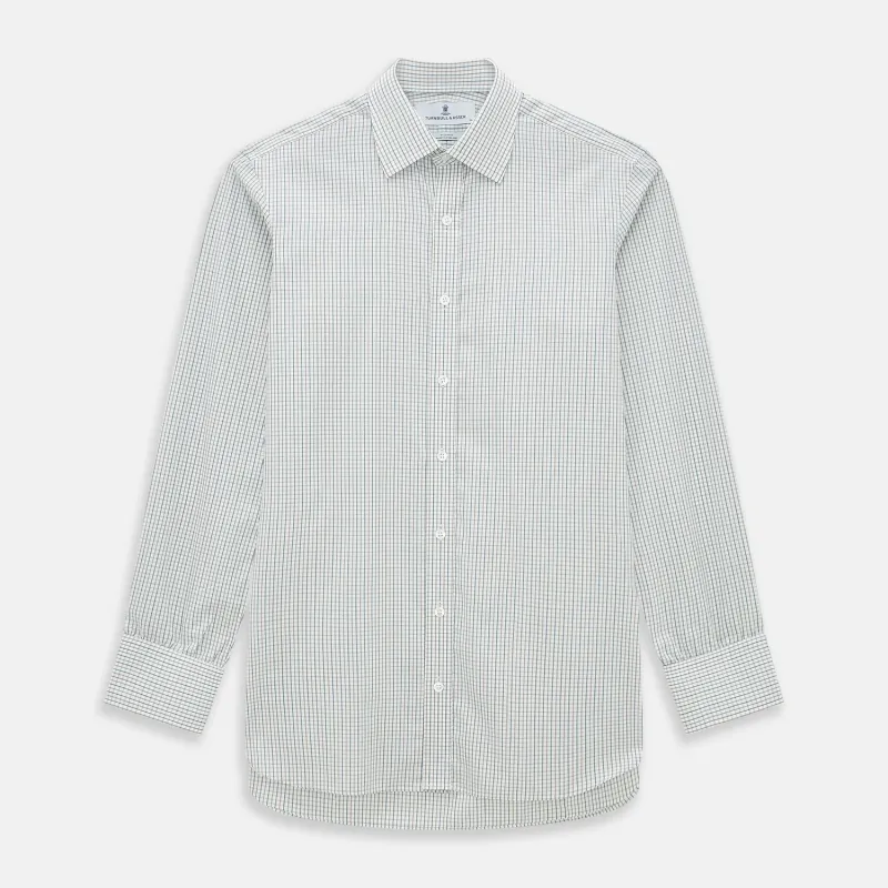 Green and Brown Multi Check Mayfair Shirt sold by Turnbull & Asser
