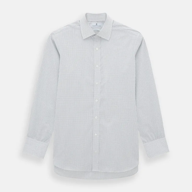 Forest Melange and Red Graph Check Mayfair Shirt sold by Turnbull & Asser
