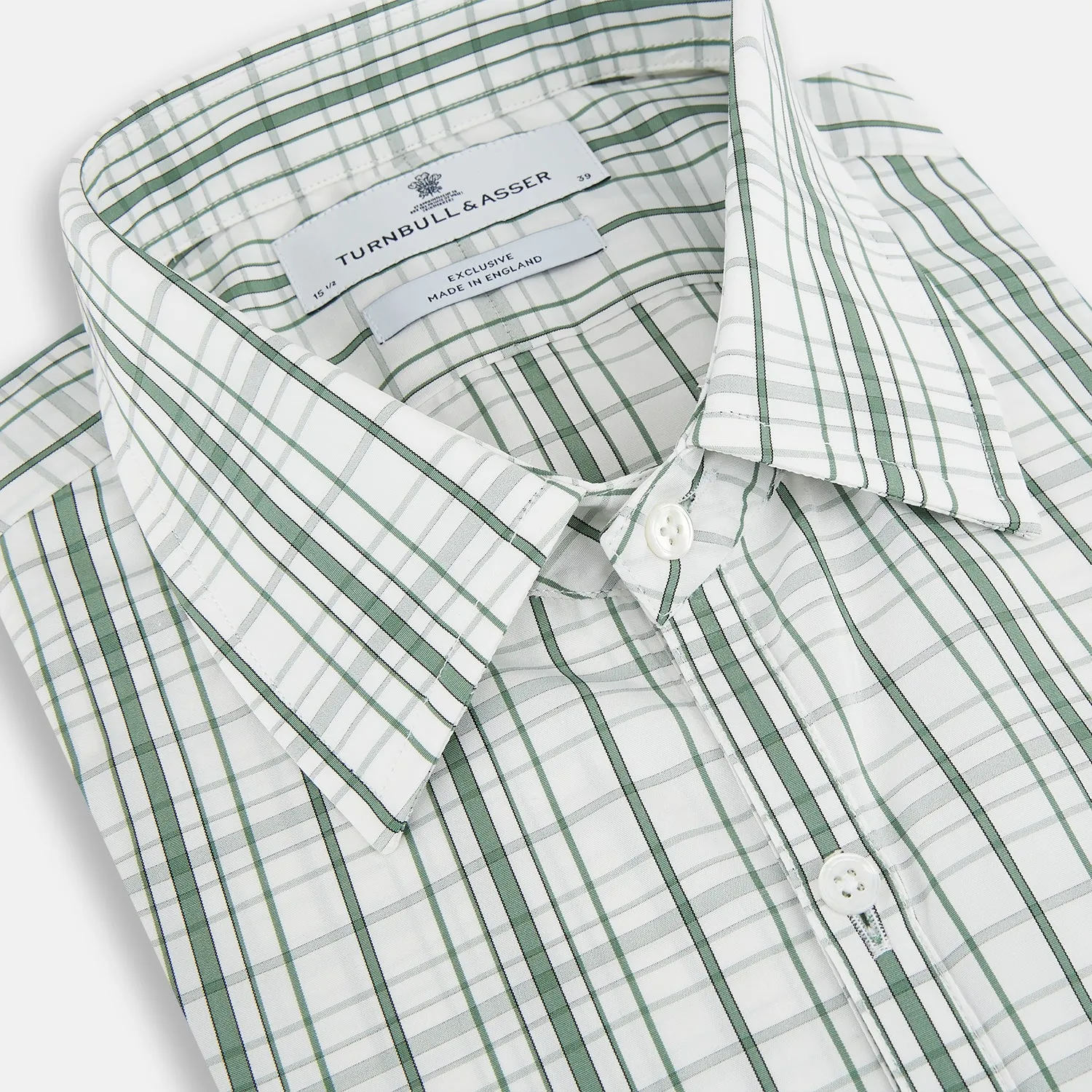 Sage Green Plaid Check Westminster Shirt sold by Turnbull & Asser product image thumbnail 2