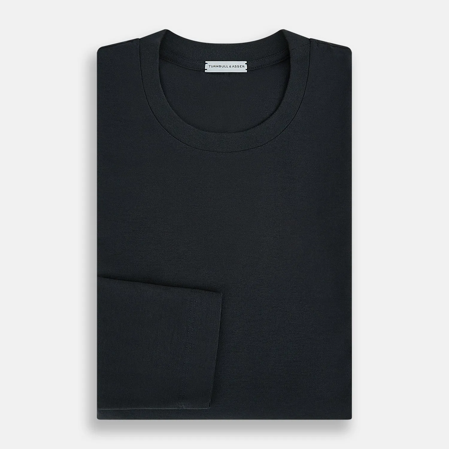 Charcoal Long-Sleeve T-shirt sold by Turnbull & Asser product image thumbnail 5