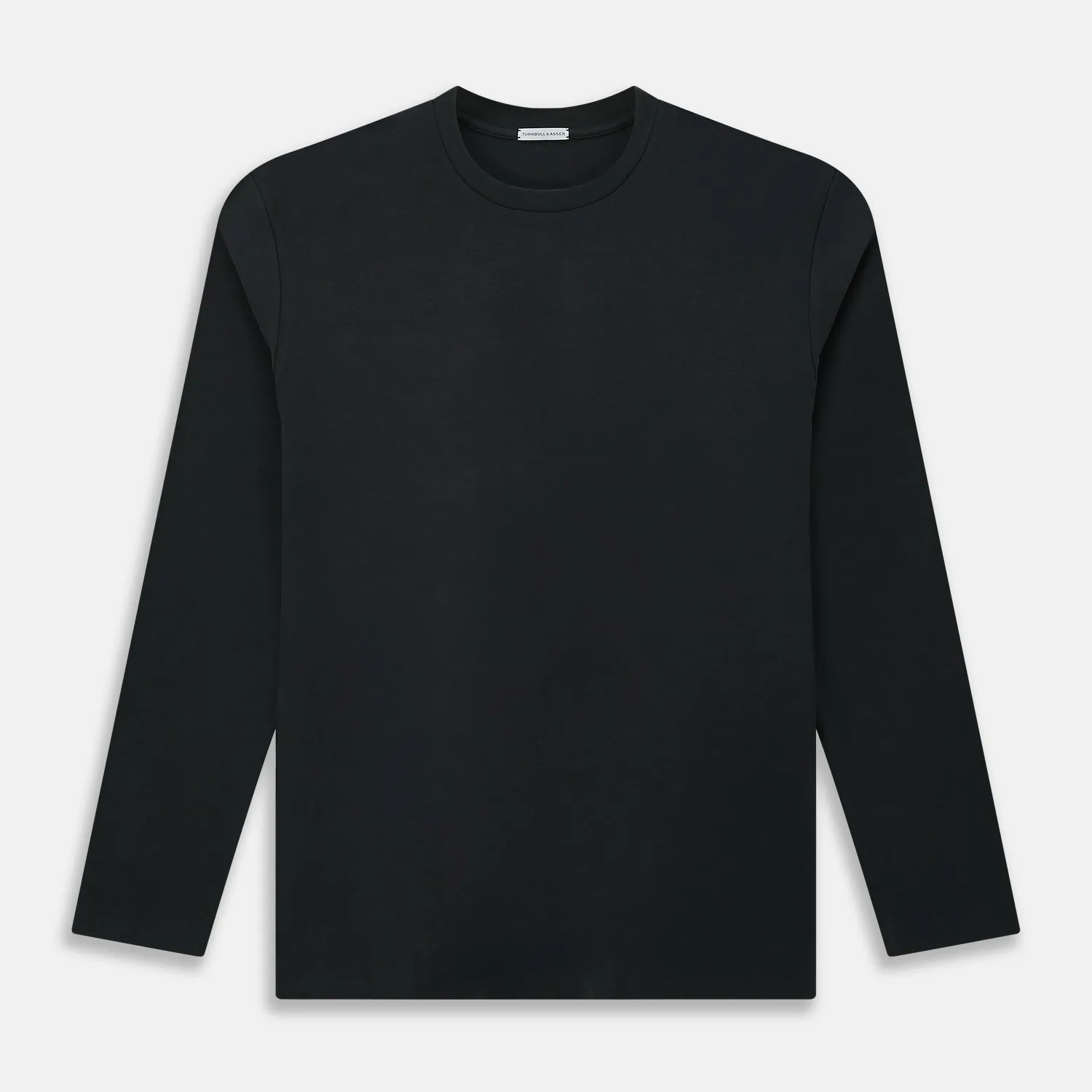 Charcoal Long-Sleeve T-shirt sold by Turnbull & Asser