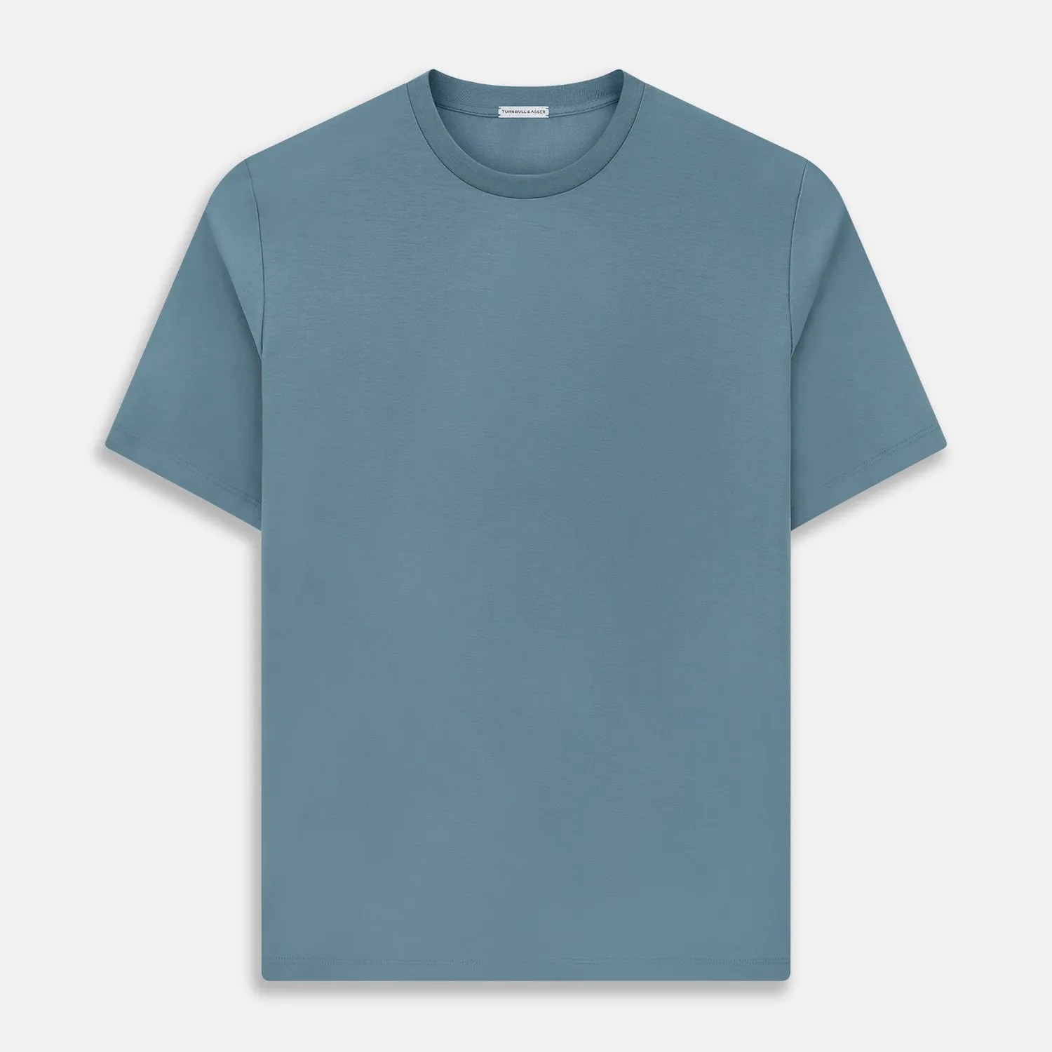 Pale Blue Short-Sleeve T-shirt sold by Turnbull & Asser