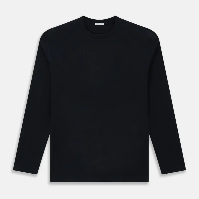 Navy Long-Sleeve T-shirt made by Turnbull & Asser