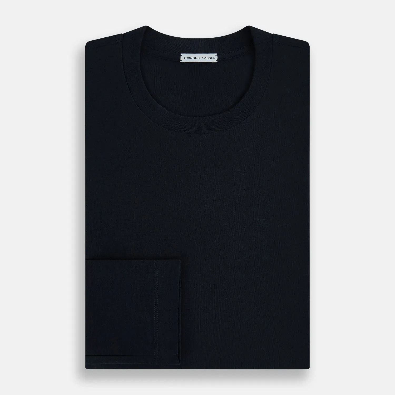 Navy Long-Sleeve T-shirt sold by Turnbull & Asser product image thumbnail 5