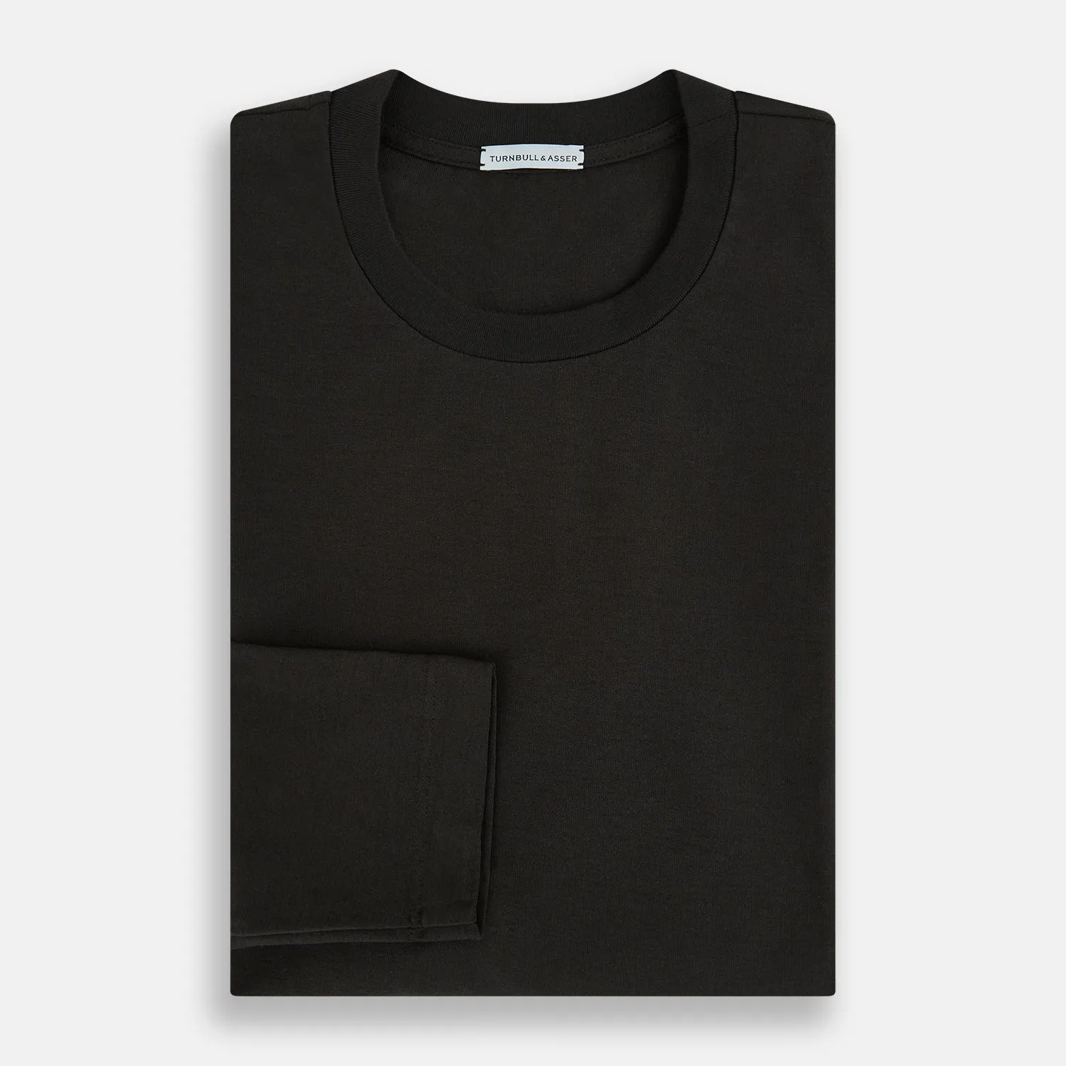 Dark Chocolate Long-Sleeve T-shirt sold by Turnbull & Asser product image thumbnail 5