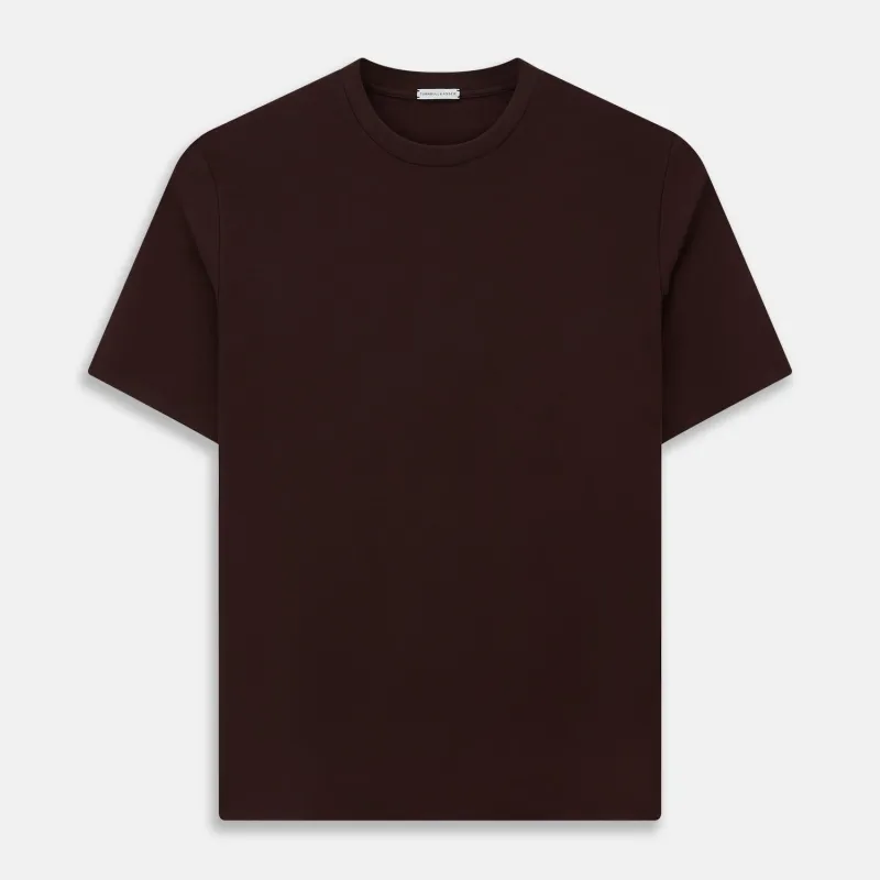 Burgundy Short-Sleeve T-shirt sold by Turnbull & Asser
