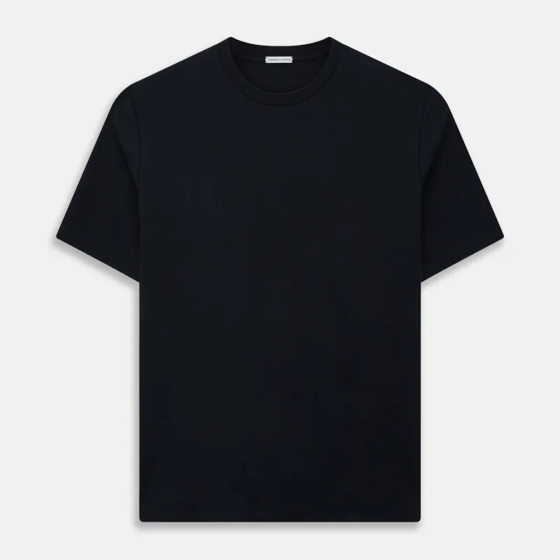 Navy Short-Sleeve T-shirt made by Turnbull & Asser