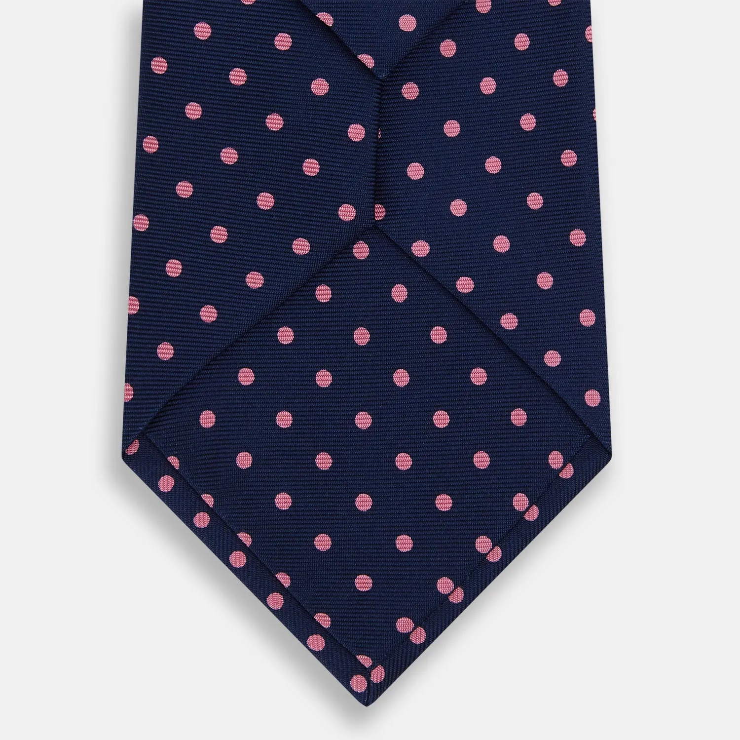 Pink Dot and Navy Silk Tie sold by Turnbull & Asser product image thumbnail 3