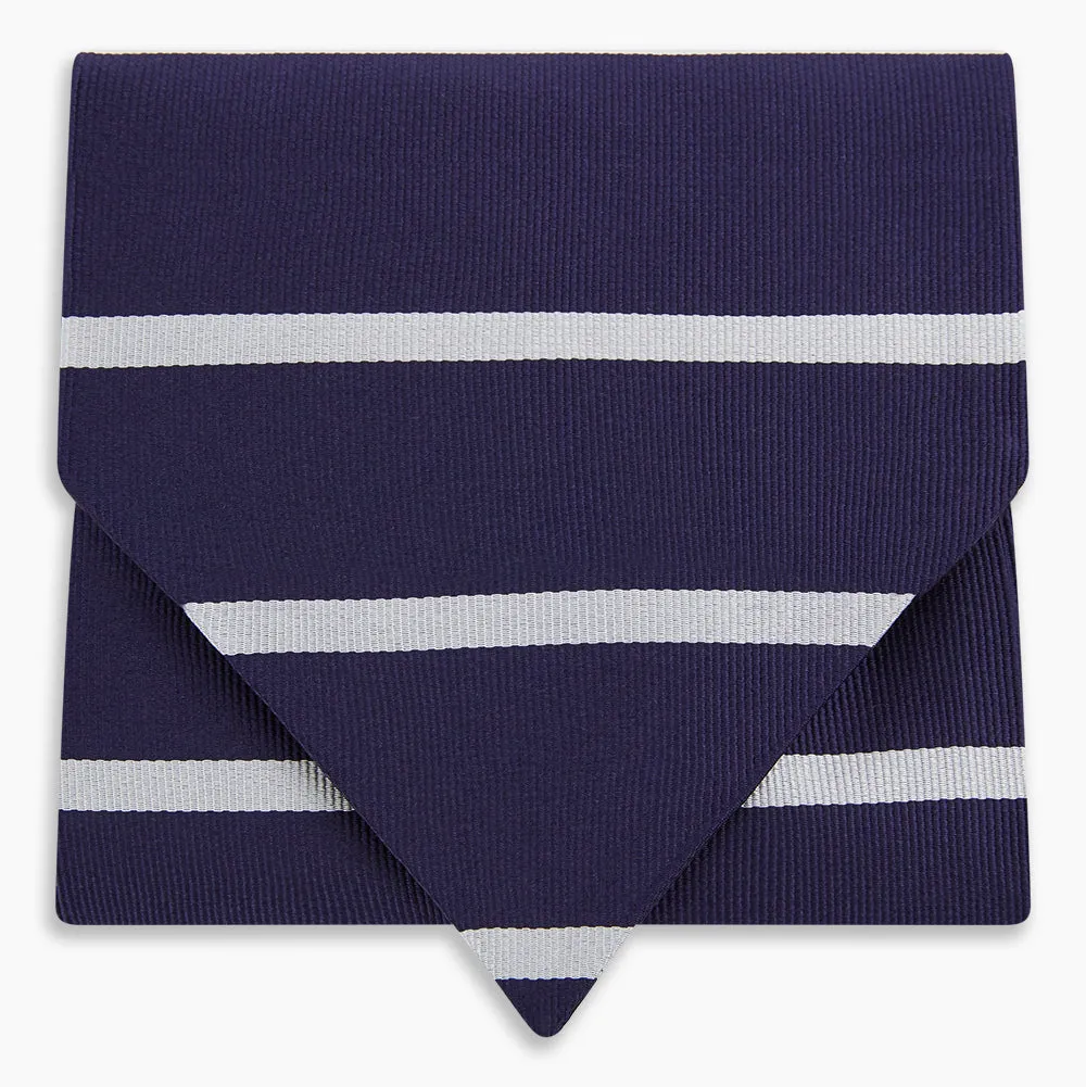 Silver Stripe and Navy Silk Cravat sold by Turnbull & Asser product image thumbnail 5