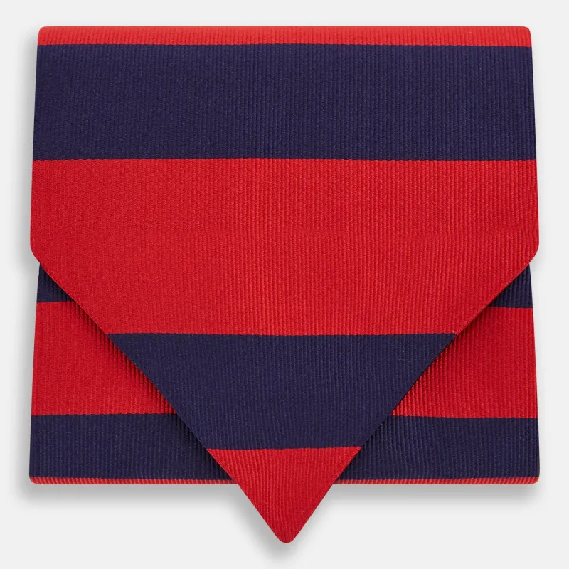Wide Red Stripe and Navy Silk Cravat sold by Turnbull & Asser
