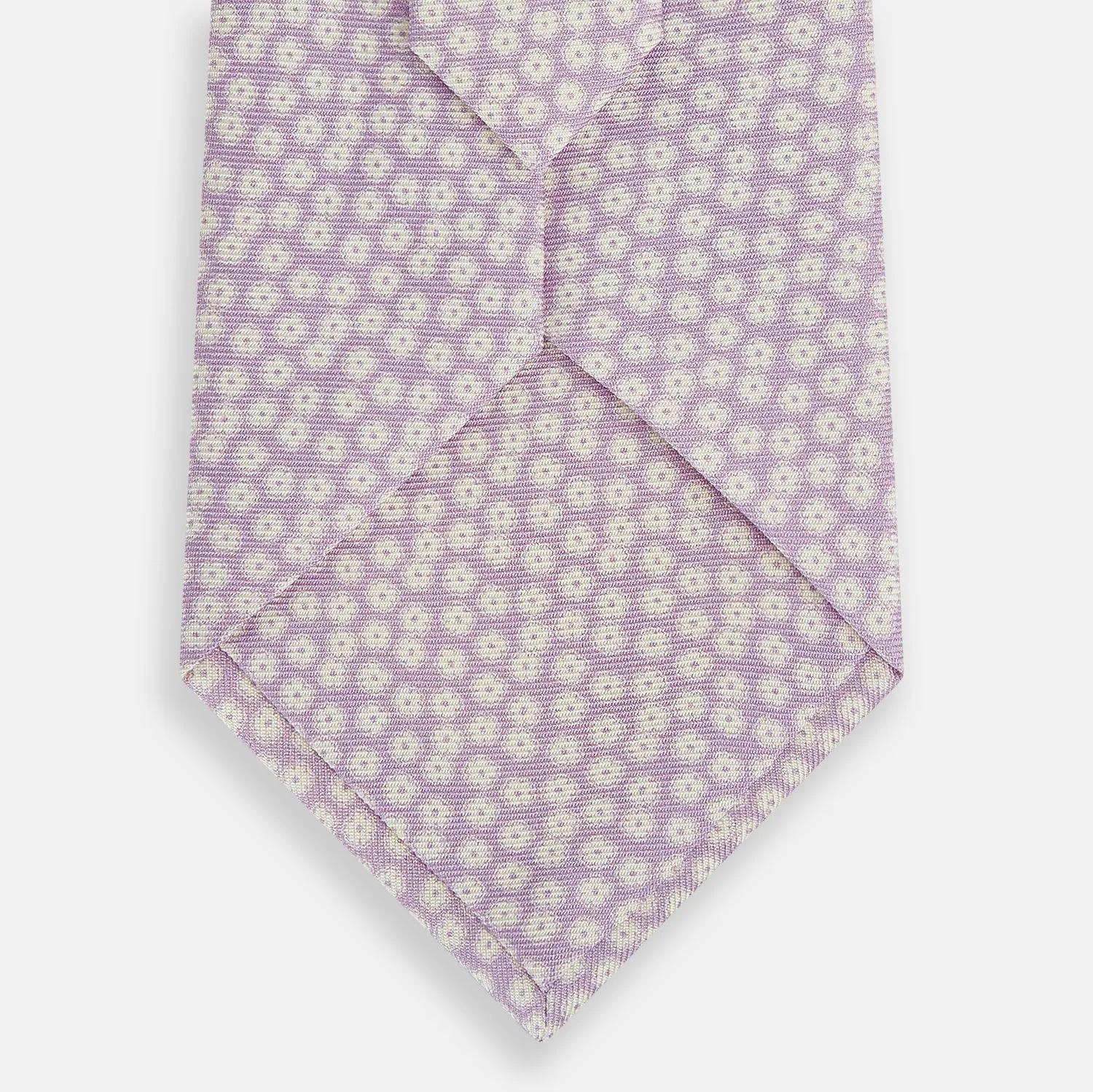 Lilac Flower Patterned Silk Tie sold by Turnbull & Asser product image thumbnail 3